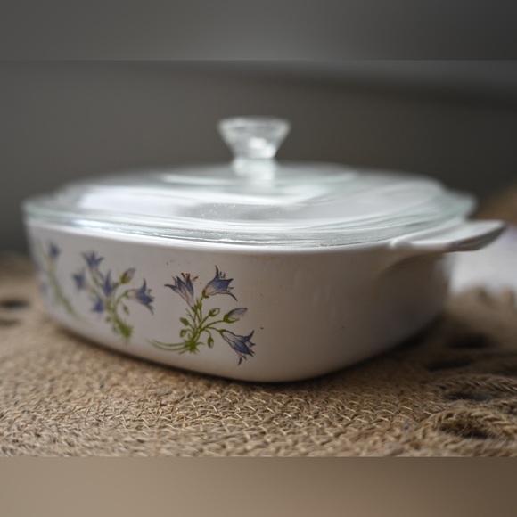 Vintage CorningWare Blue Dusk 1Qt 1L Casserole Dish with Lid Pyrex Made In USA - Picture 5 of 16